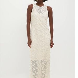 Tuckernuck Tan Lace Applique Farrah Dress